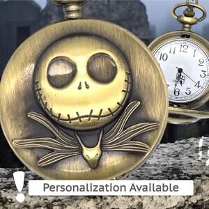Jack Skellington Pocket Watch - Nightmare Before Christmas Gift Tim Burton Movie